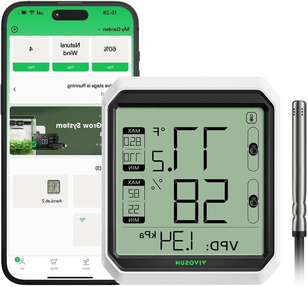 Digitale Hygrometer Thermometer - Temperatuur Vochtigheid Meter - Klimaat Bewaken - Dubbele Kanaal Meting