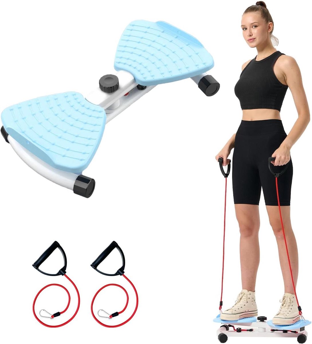 Taille Twister - Fitness Schijf - Thuis Trainen - Met Voetmassage - Max 100 kg - Blauw