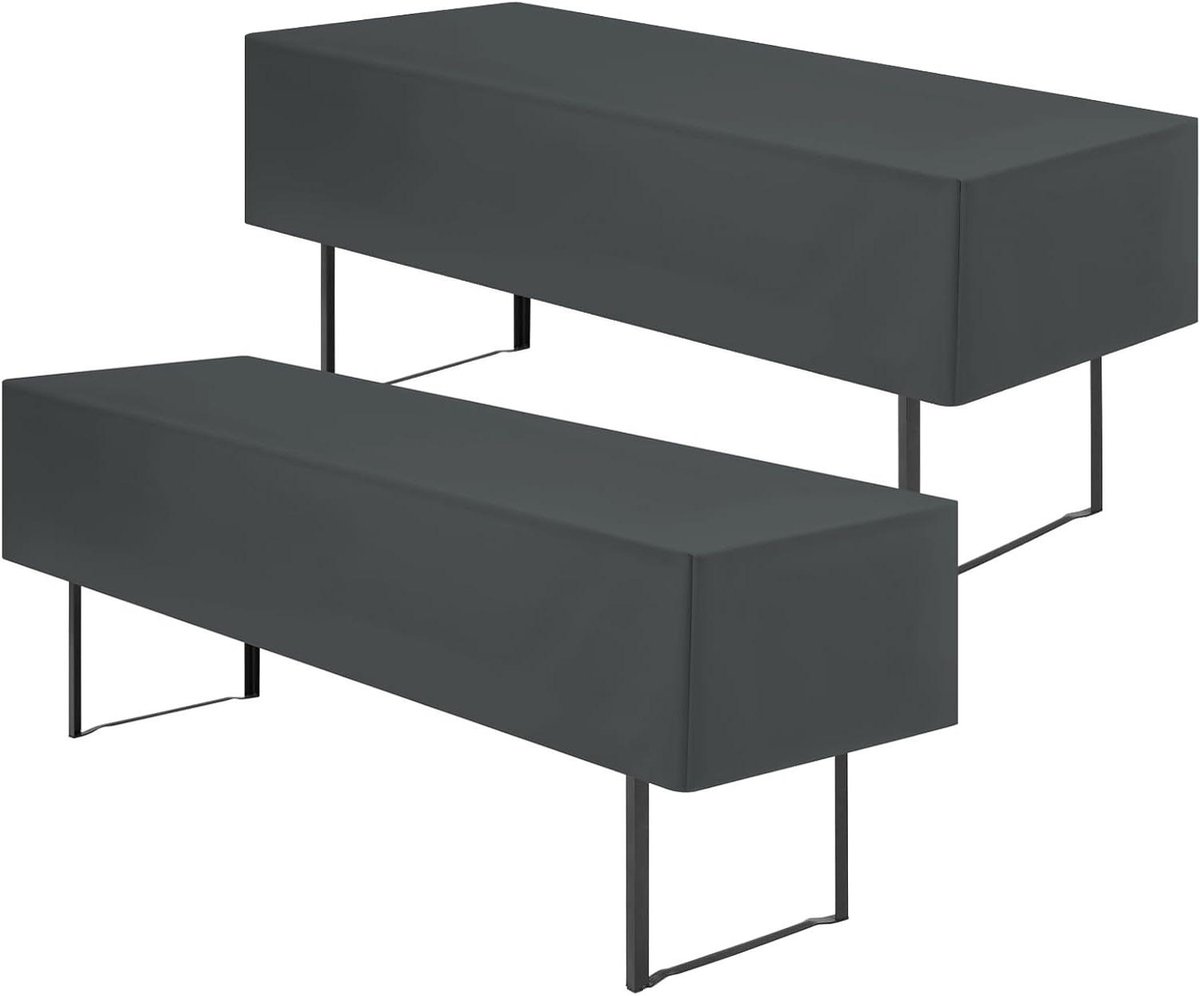Biertafelhoezen - Tafelkleed Tenttafelhoes - Feestdecoratie - Ondoorzichtig Materiaal - 220 x 70 x 35 cm - Antraciet