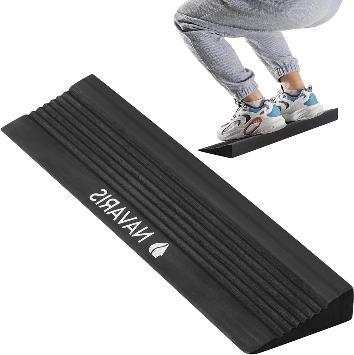 Schuine Squat Plank - Squat Wedge Helling - Kracht Training - Extra Breed Ontwerp - 70 x 16 cm - Zwart