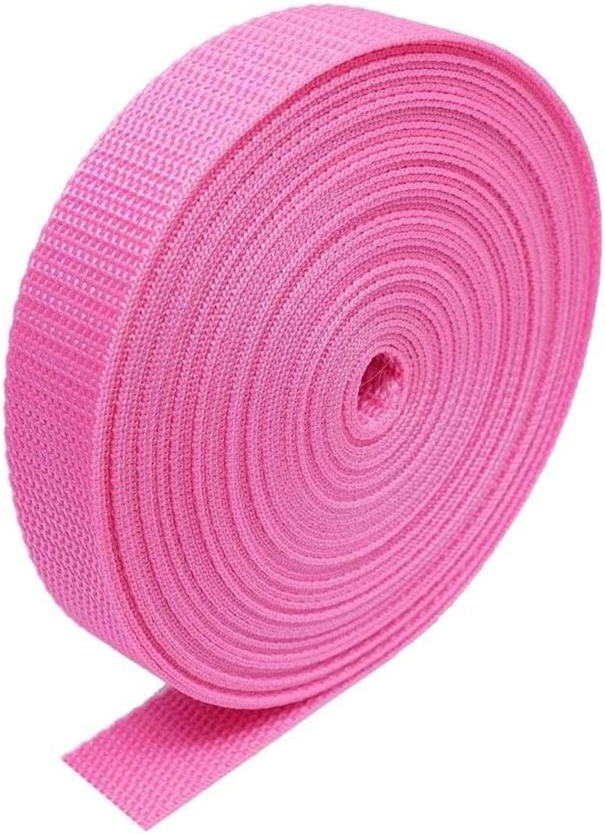 Webbing Band - Sterke Tape - Bagage Vasten - Hoge Breuksterkte - 5 Meter - Roze
