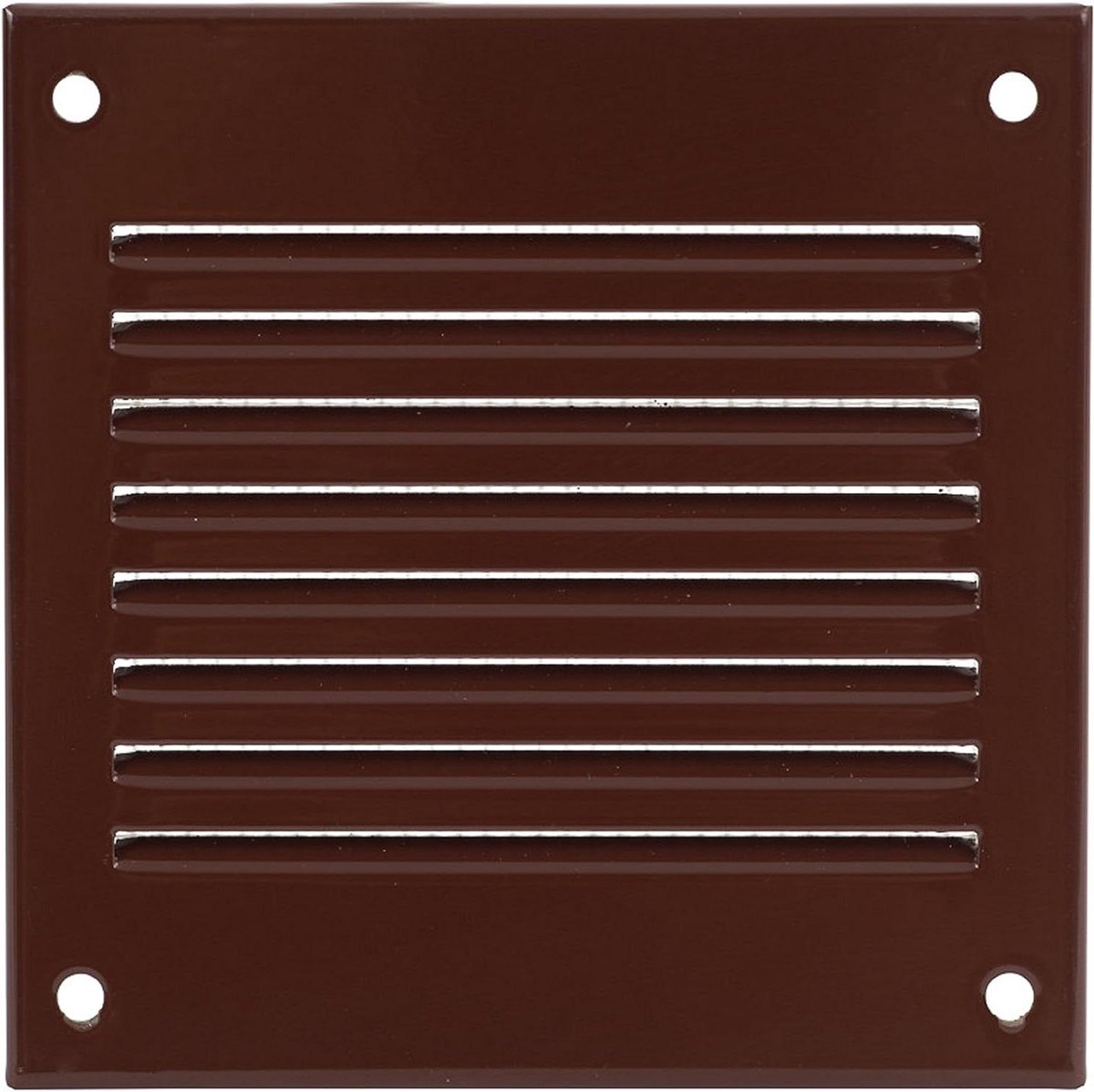 Ventilatie Rooster - Luchtventiel Rooster - Verse Lucht Creëren - Met Insectengaas - 100x100mm - Bruin
