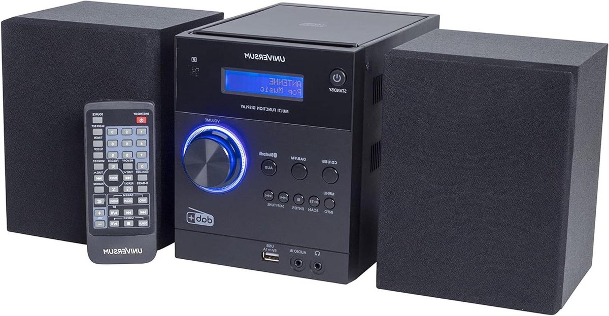 Stereo Installatie - Muziek Systeem - Muziek Luisteren - Veelzijdige Aansluitingen - 20 x 13 cm - Zwart