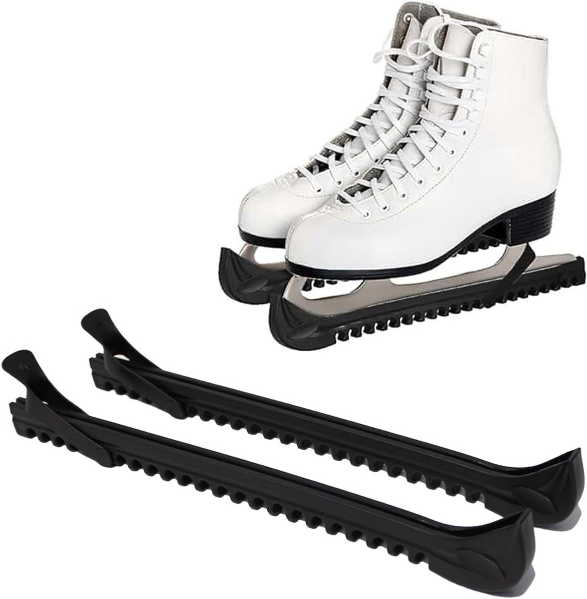 Schaatsbeschermers - Skatehoezen Lemmetbeschermers - Schaatsen Beschermen - Verstelbare Lengte - 43 cm - Zwart
