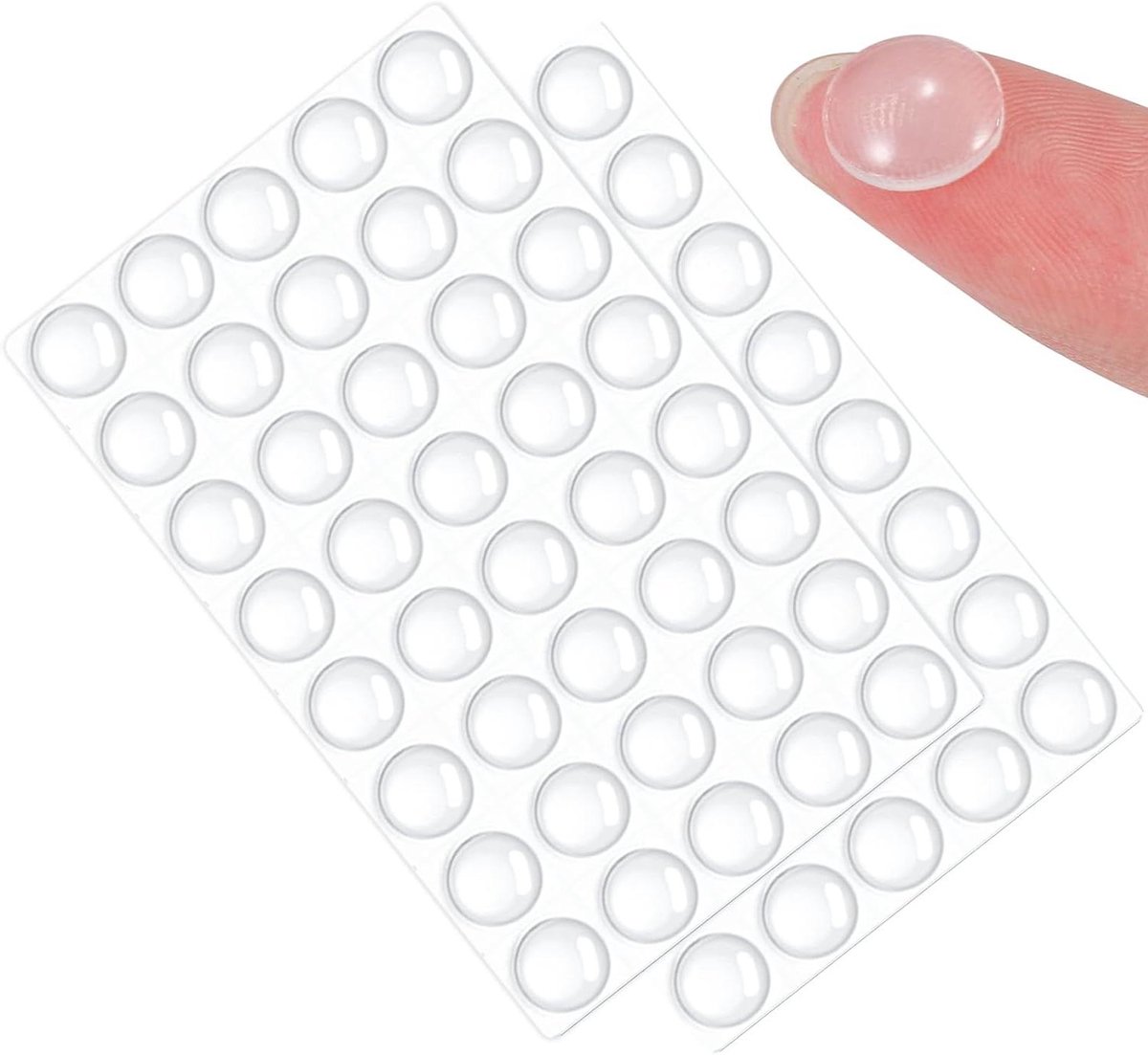 Deurpads van siliconen - Rubberen stoppers meubels - Voorkomt krassen - Zelfklevend ontwerp - 80 stuks - Transparant