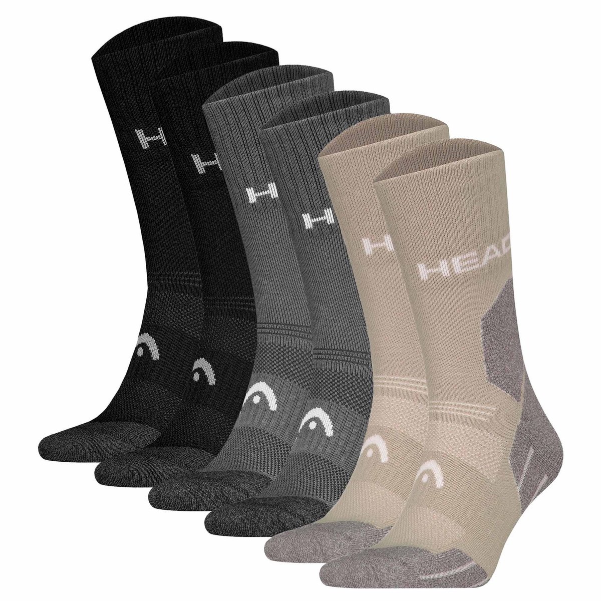 Head Sokken Hiking All Climates Crew 6P 43-46 Set van 6 Zwart