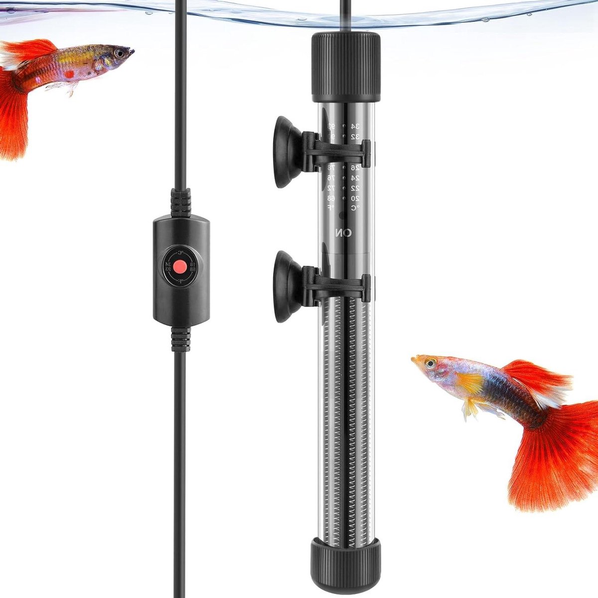 Aquarium Verwarmer - Aquarium Verwarming - Water Temperatuur Regelen - Verdikt Glas - 350 Liter - Zwart
