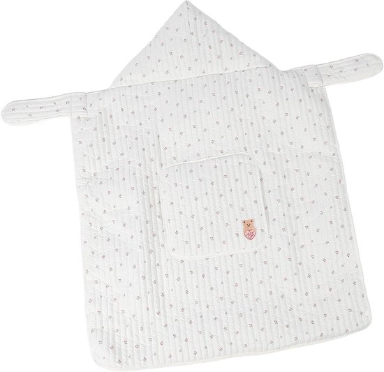 Babydrager Cover - Deken Poncho - Buiten Bescherming - Winddicht Katoen - 70 x 100 cm - Grijs — afbeelding 5
