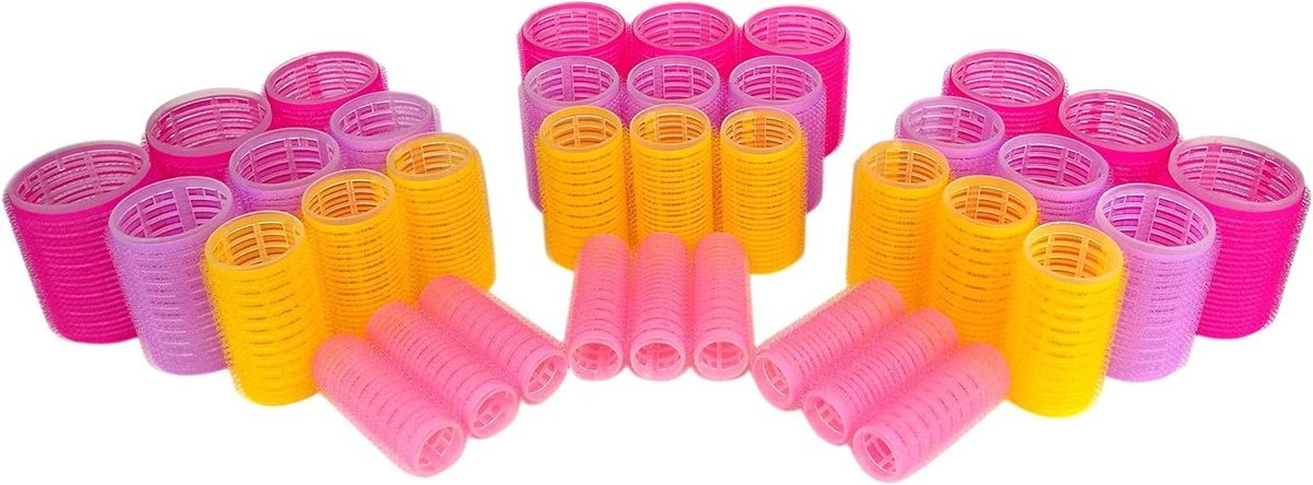 Haarrollers Set - Krulrollers Styling - Haar Stijlen - Zonder Hitte - 5cm x 7cm - Multicolor