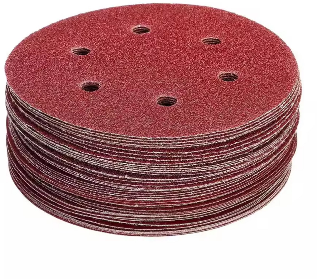 Ulanax - Klittenband Schuurschijven - 150 mm - K120 - 8 gaten - Set van 10 Schijven