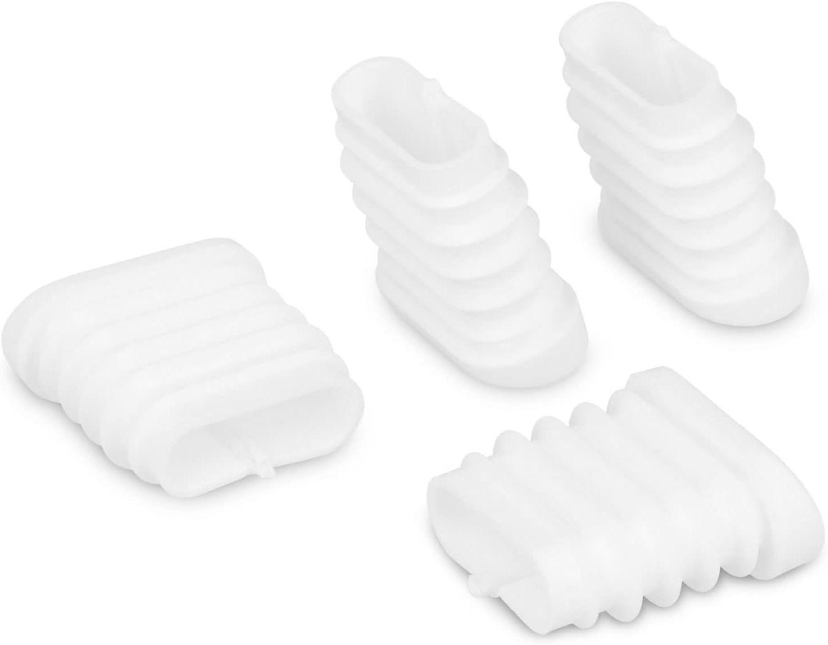 Lamellenstoppen Ovaal - Meubelglijders - Vloer Beschermen - Verstelbare Hellinghoek - 30x15 mm - Wit