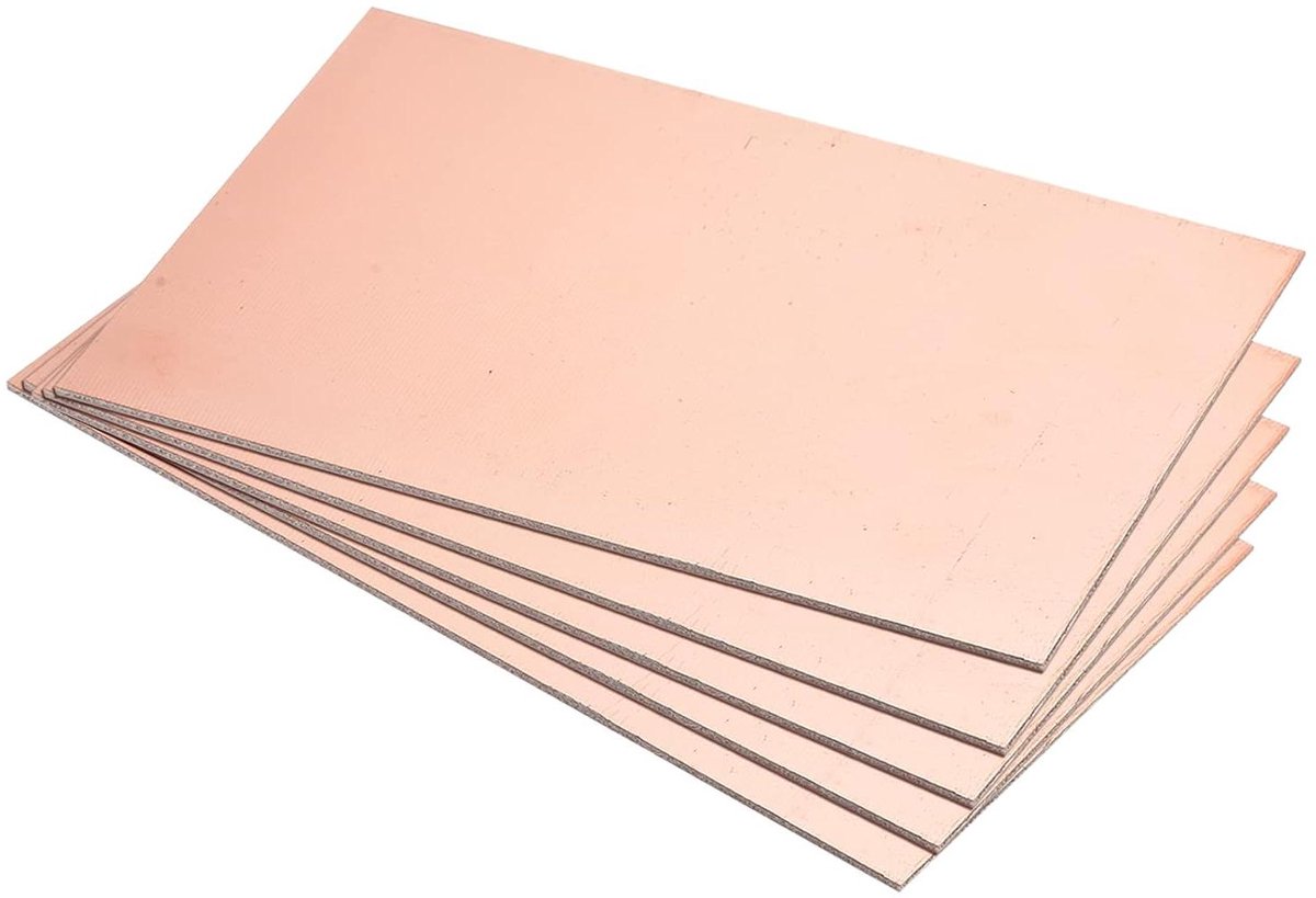 PCB Glasvezel Platen - Koperen Printplaten - Elektronica Projecten - Dubbelzijdig Koper - 150x100x1.5mm - Groen