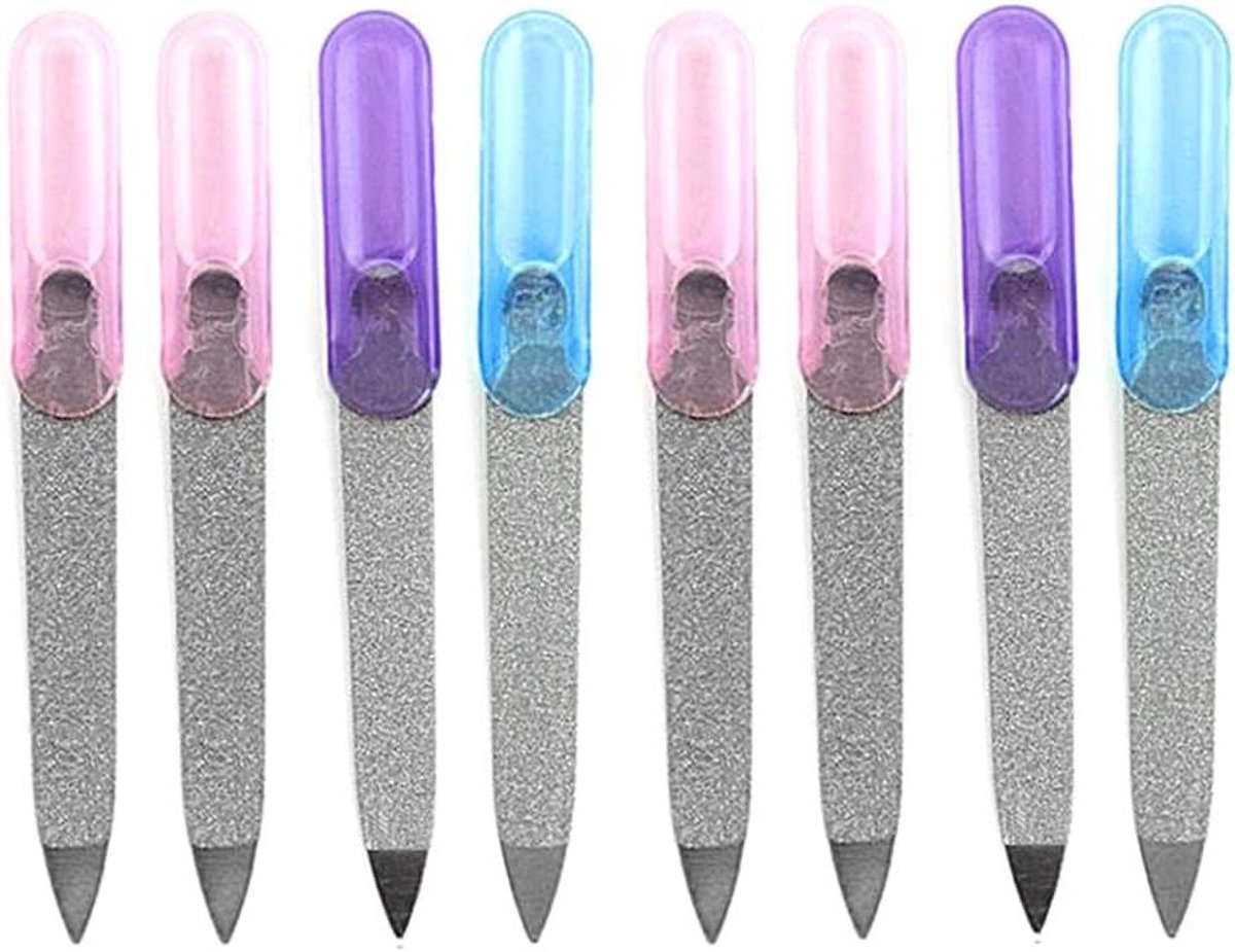 Nagelvijl Set - Manicure Vijl - Nagels Verzorgen - Roestvrij Staal - 6 Stuks - Zilver