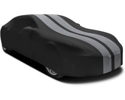 Autohoes Sedan - Auto beschermhoes - Binnen beschermen - Elastisch fluweel - 4.9-5.25 M - Grijs Zwart