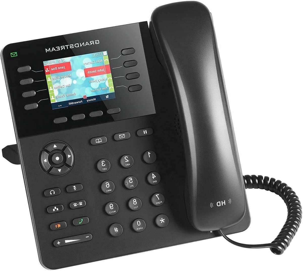 IP Telefoon - VoIP Telefoon - Zakelijk Communiceren - HD Audio - 2 Gigabit Poorten - Zwart