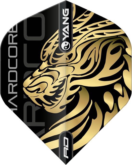 Dart Flights - Dart Vluchten - Darts Spelen - Yin Yang Ontwerp - 3 Sets - Goud en Rood van Dart — afbeelding 5