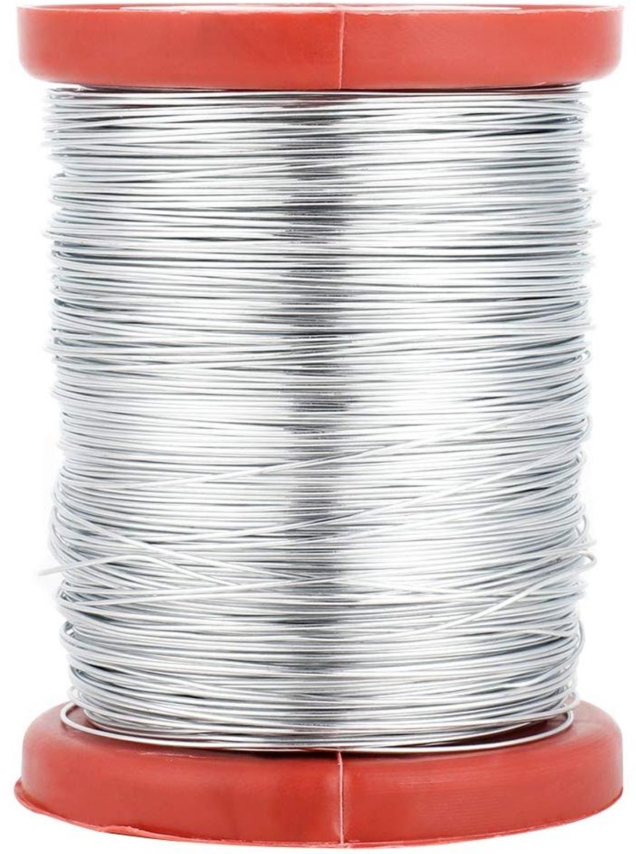 Bijenkorf Frame Draad - Imkerij Draad Honingraat Draad - Bijenteelt Benodigdheden - Roestvrij Staal Corrosiebestendig - 0.5 mm Diameter - Zilver
