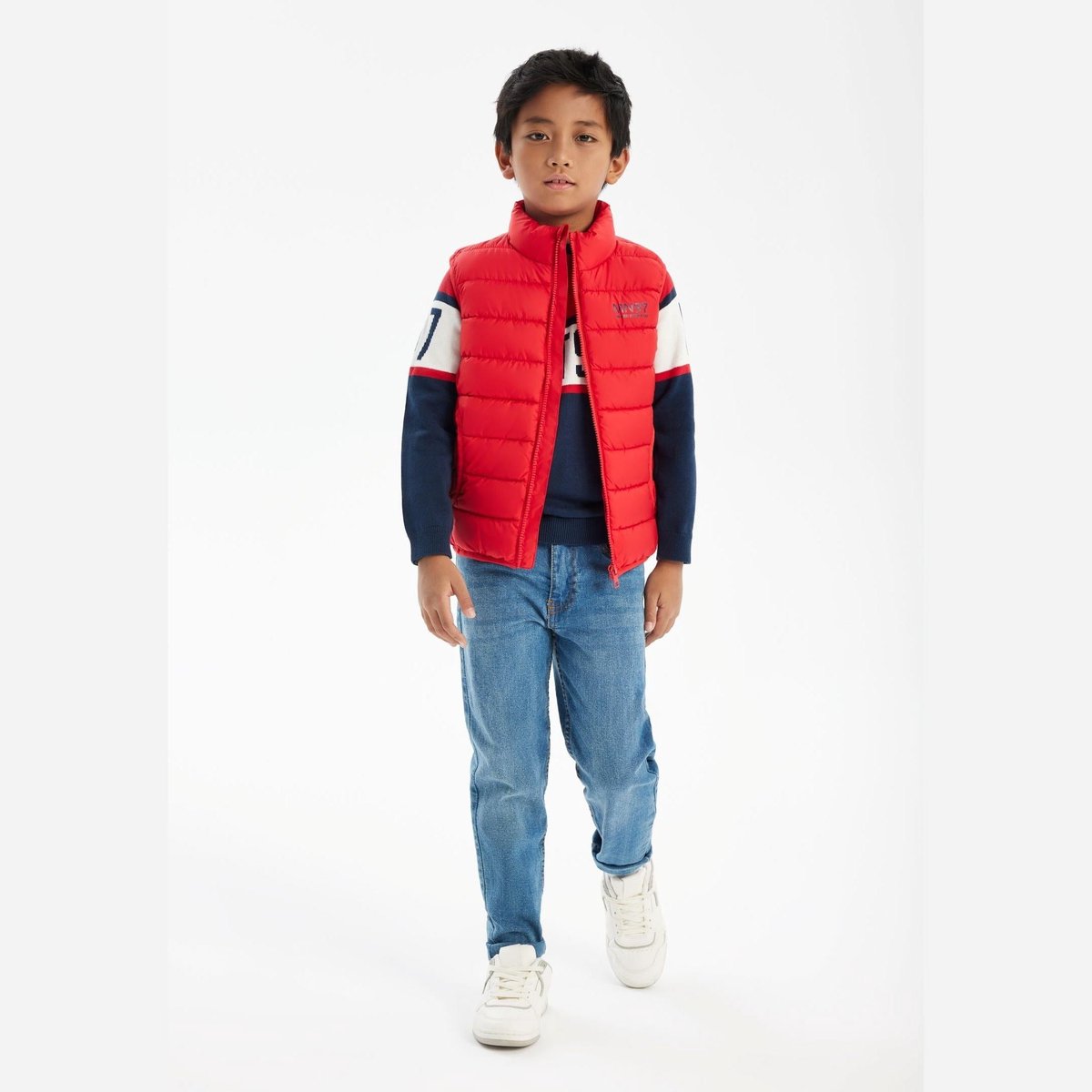 Minoti gewatteerde bodywarmer jongens Rood