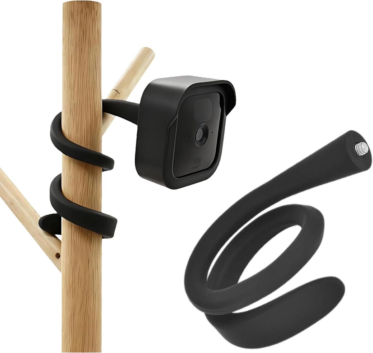 Babyfoonhouder Flexibel - Camerahouder Universeel - Baby Bewaken - Geen Gaten Montage - 42 cm - Zwart