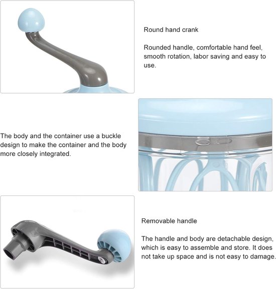 Handmixer met Kom voor Eieren en Room - Krachtige Keukenmachine — afbeelding 3