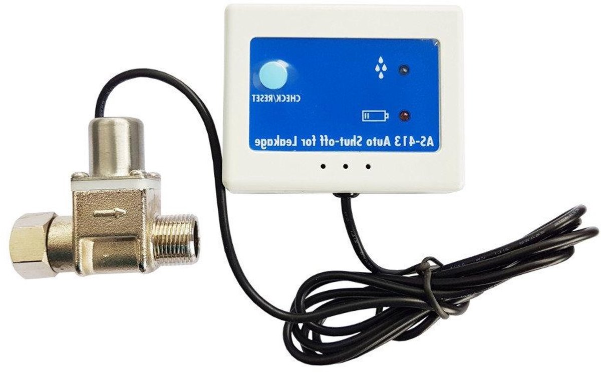 Waterstop Keuken - Lekbescherming Waterkraan - Voorkomt Watersschade - Automatische Afsluiting - 3/8 inch Aansluitingen - Wit