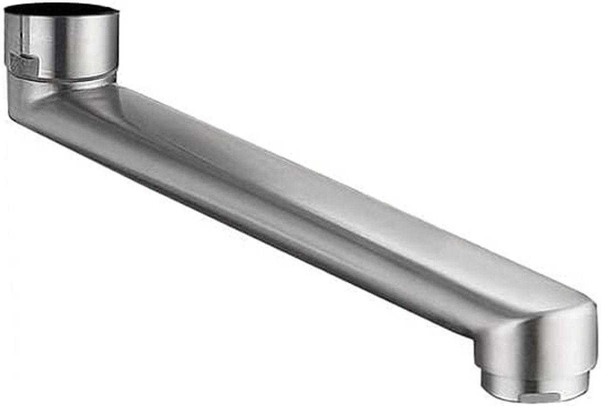 Kraan Uitloop - Badkraan Verlengstuk - Douche Gebruik - Draaibaar Ontwerp - 18 cm - Geborsteld Staal