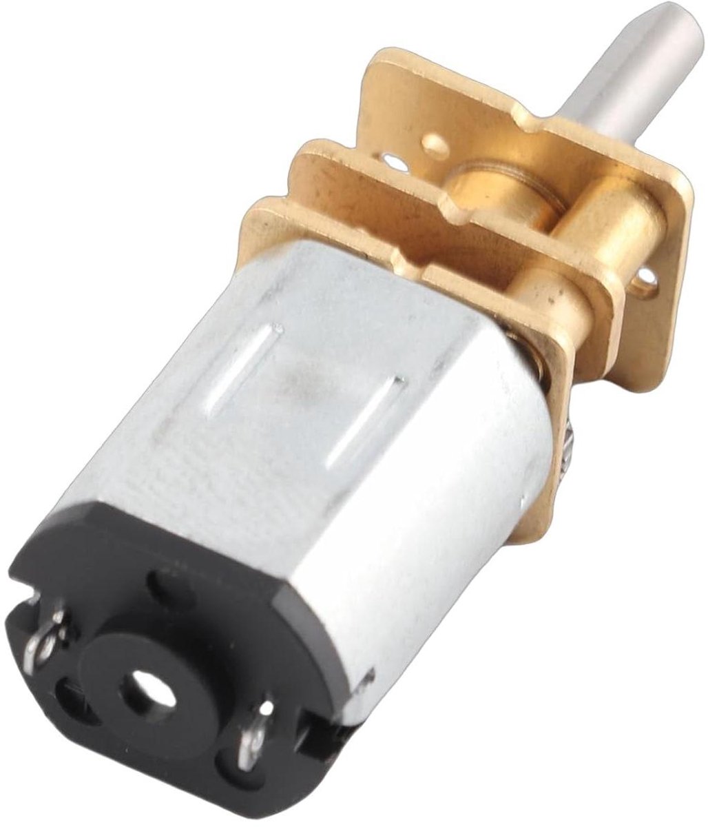 Reductiemotor DC 3V - Gemetalliseerde motor Trage motor - Precisietoepassingen - Hoge torsie stille versnelling - 15-1000 tpm - Metaal