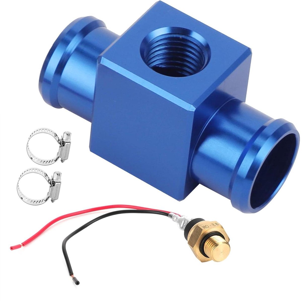 Temperatuurschakelaar Motor - Thermostaat Sensor - Motor Koelen - CNC Aluminium Legering - 123 x 86 x 25 cm - Blauw
