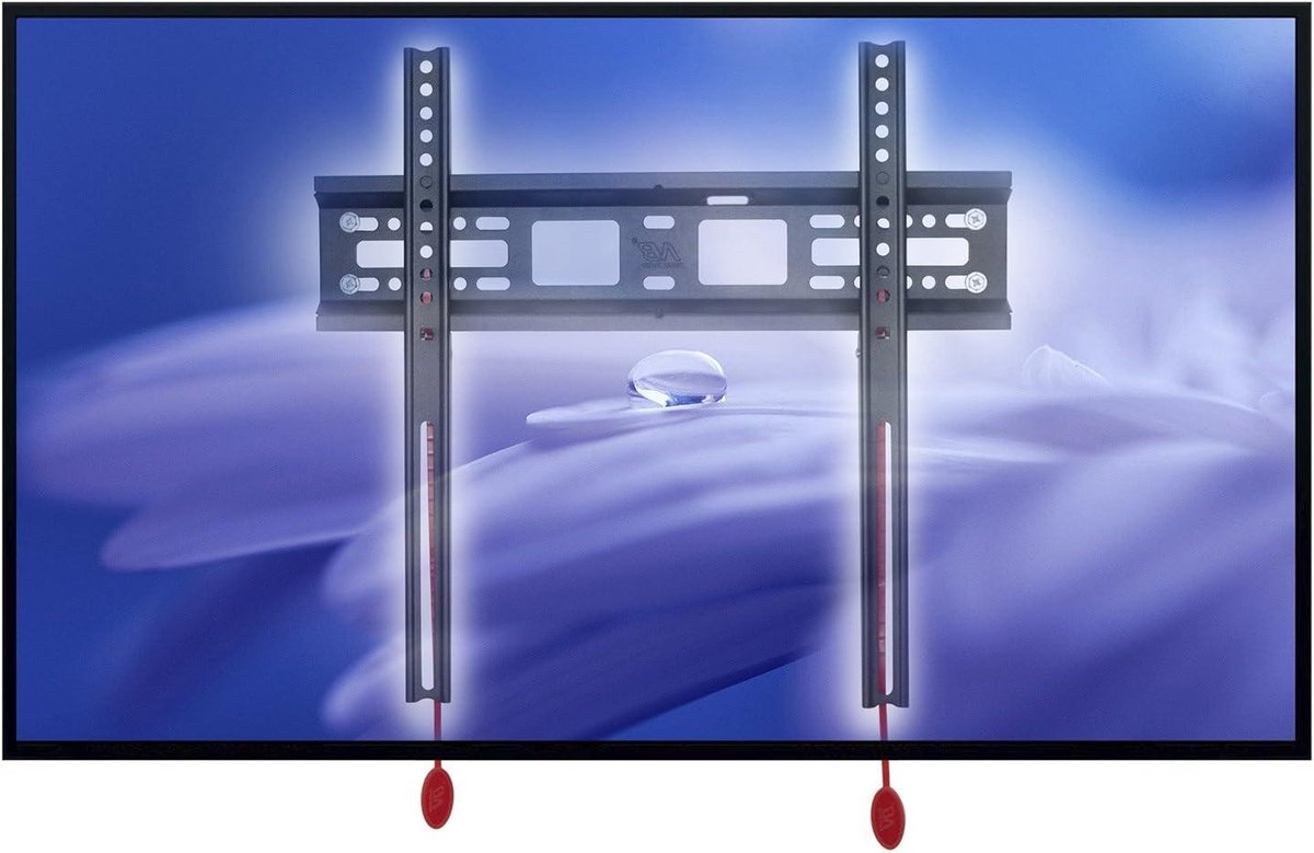 TV Muurbeugel - TV Ophanging - TV Ophangen - Extra Plat - 81-119 cm - Zwart
