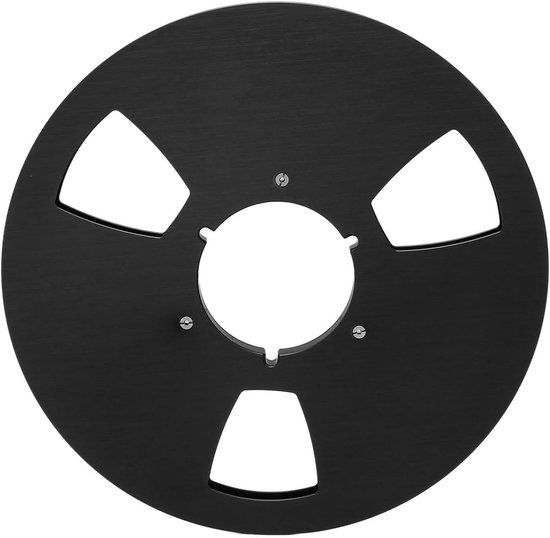 Lege spoel - Geluidsband spoel - Herstel bandrecorder - Roestvrijstalen schroeven - 105 inch - Zwart — afbeelding 4