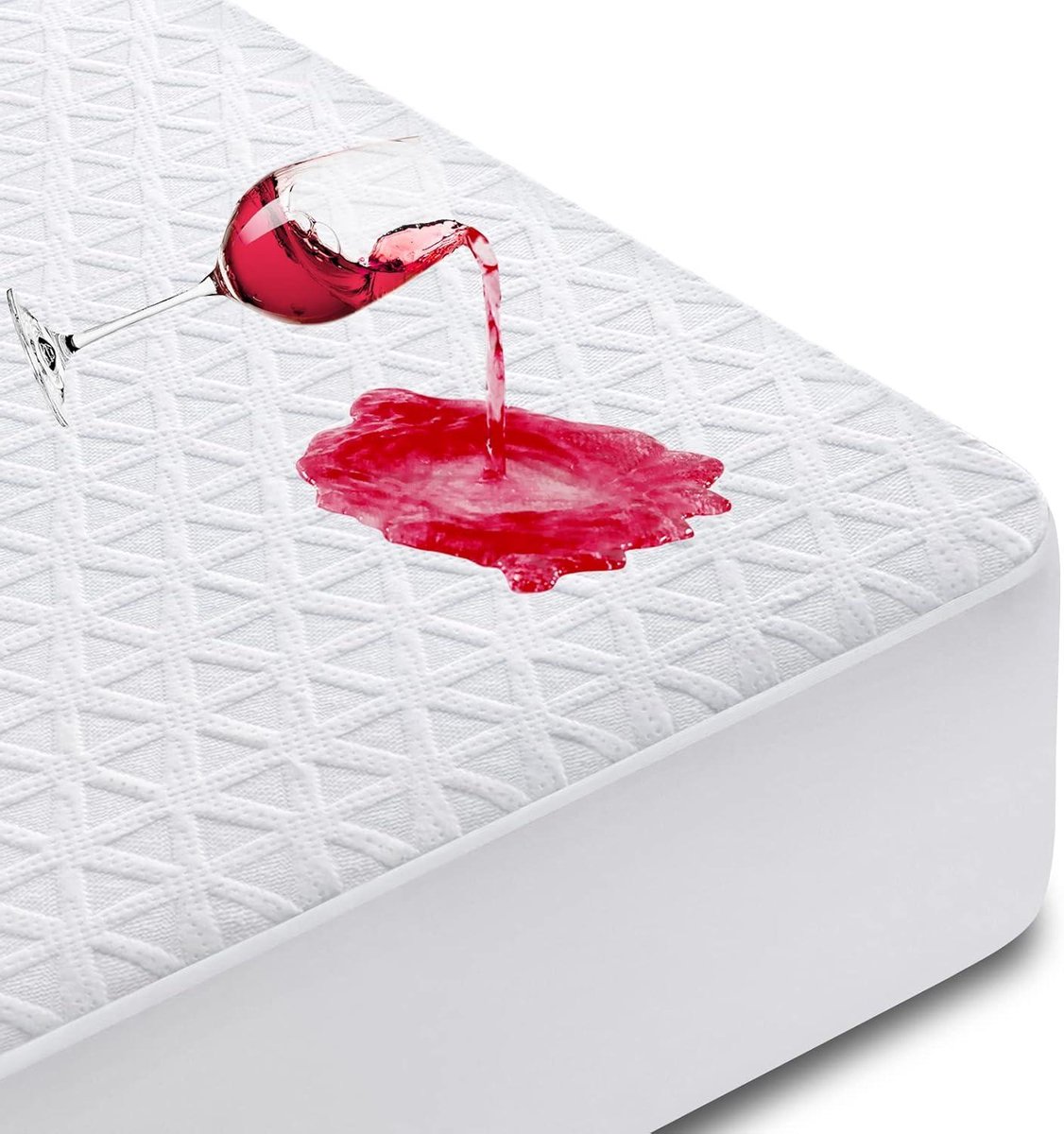 Waterdichte matrashoes voor queensize bed – Ademend en koel, zacht en stil, wasbaar met diepe zakken