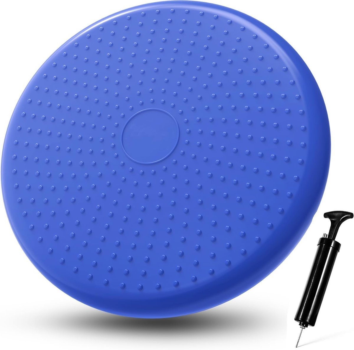 kussen met handpomp, 34 cm, balanskussen (extra dik), balansschijf voor volwassenen, kinderen, fitness, pilates en revalidatie