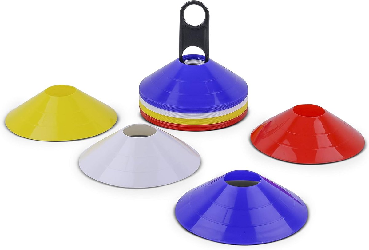 Voetbal trainingsaccessoires - hoedjes - 40 stuks - hoedjes voetbal - voetbalhoedjes set