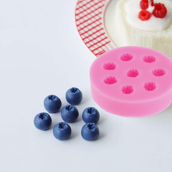 5 stuks kaars maken mal, 3D ijs bal en chocolade kaars mallen, 3D fruit siliconen fondant schimmel voor doe-het-zelf wax kaars, zeep, taart cupcake topper decoratie — afbeelding 5