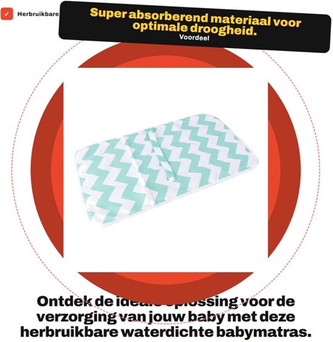 Aladdien - Herbruikbare Waterdichte Babymatras - Multifunctionele