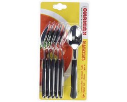 Italicus Lepel - Uitlepels Keuken - Koken en Serveren - Exclusief Design - 6 stuks - Zwart