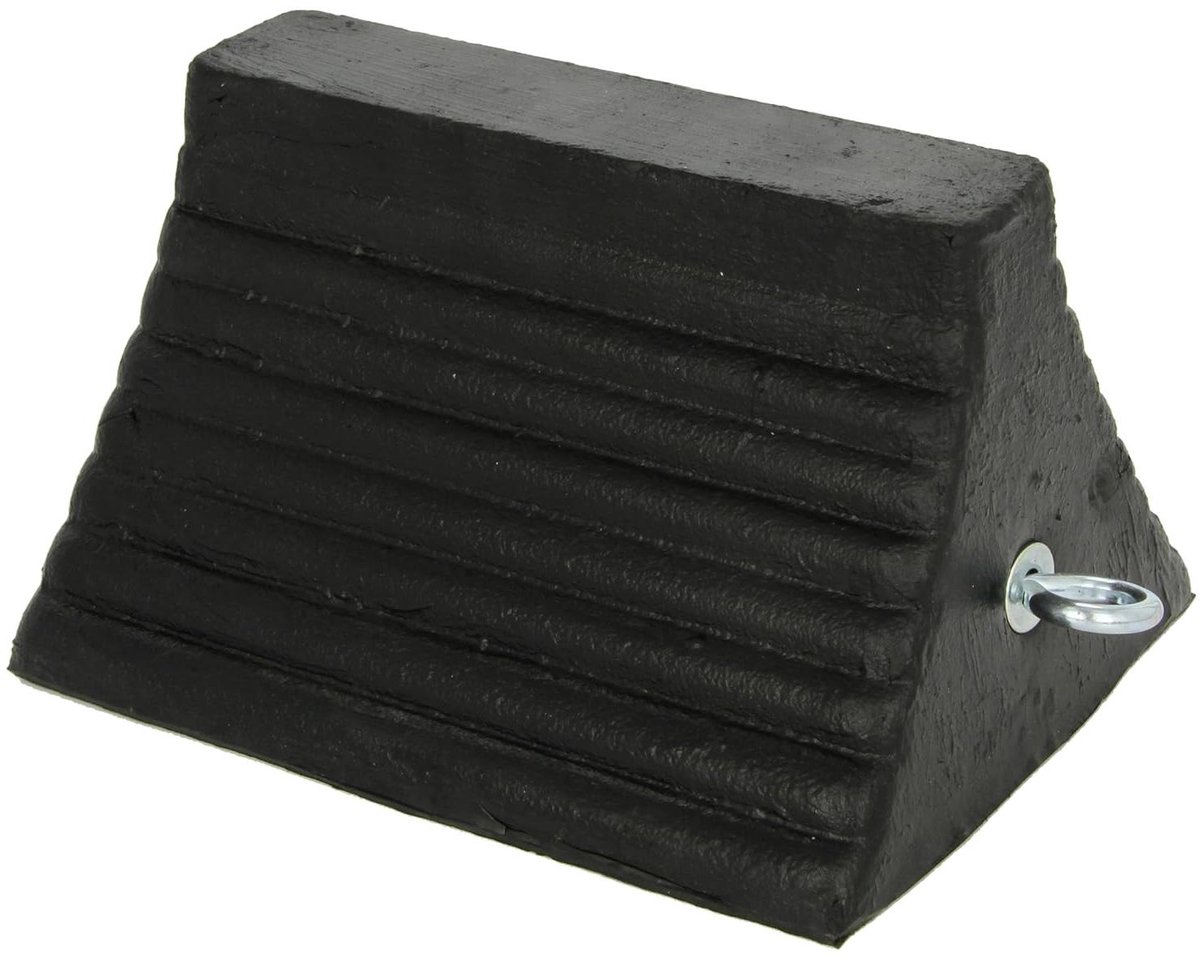 Rubberen Wielwig - Wielkeg Voertuig - Voertuig Stabiliseren - Antislip Weerbestendig - 25.4 cm Lengte - Zwart