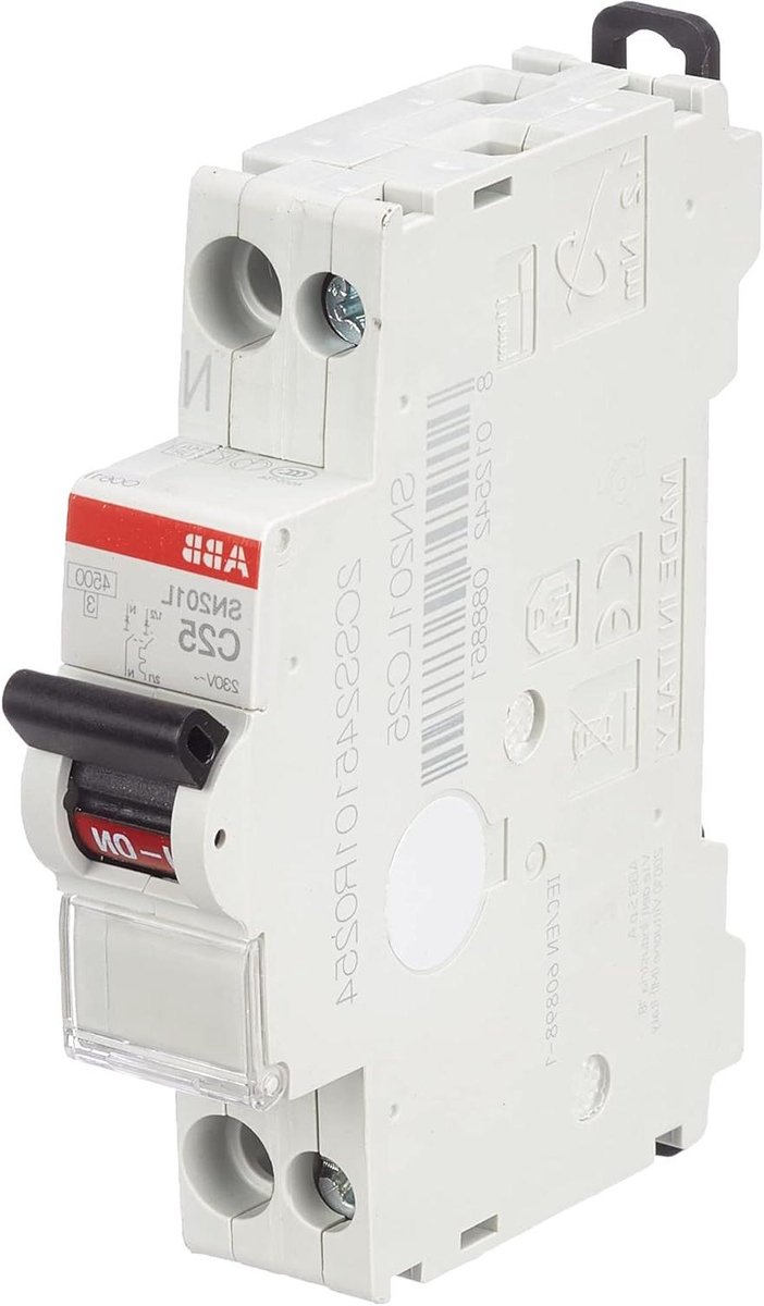 Automatische Schakelaar - Stroomonderbreker - Elektrische Beveiliging - Paneelmontage - 230 Volt - Wit