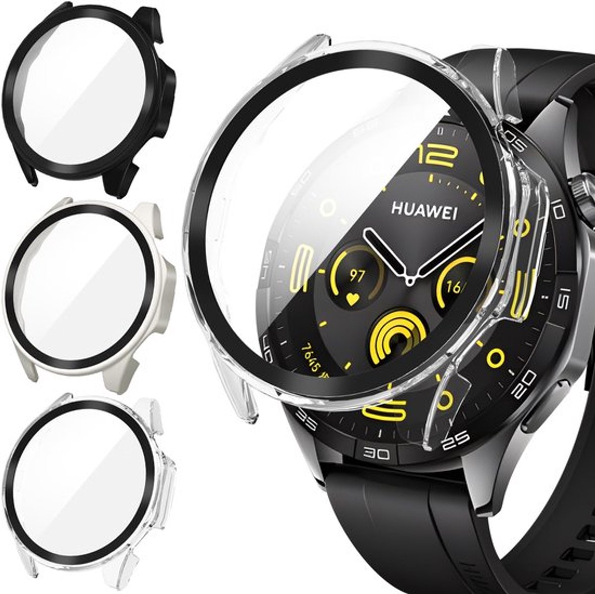 Aladdien - Case voor Huawei Watch GT 4 - Screen Protector - Ultra Dun
