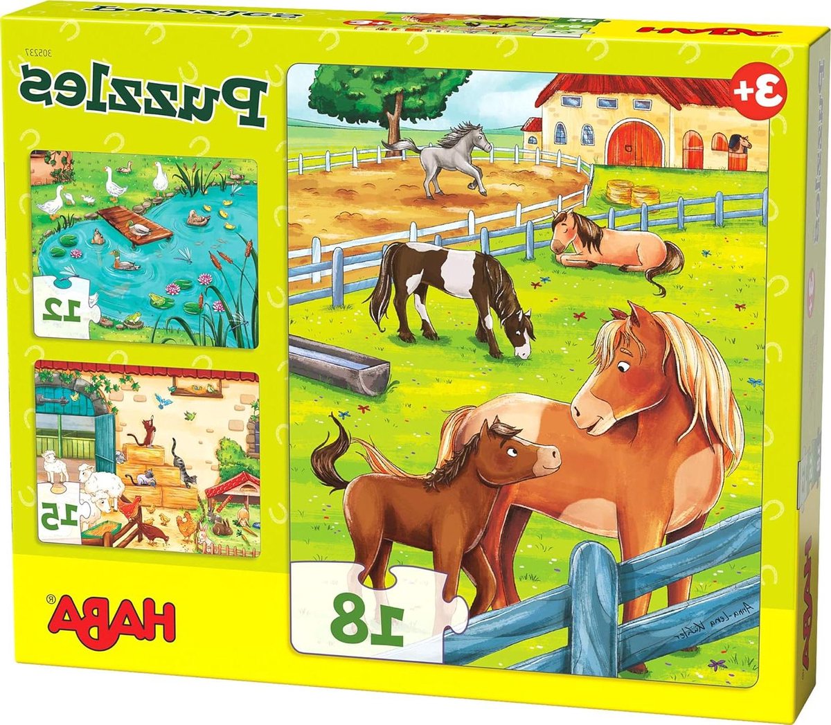 Legpuzzels Boerderijdieren - Kinderpuzzels Set - Educatief Spel - Drie Moeilijkheidsgraden - 12 tot 18 Stukjes - Meerkleurig
