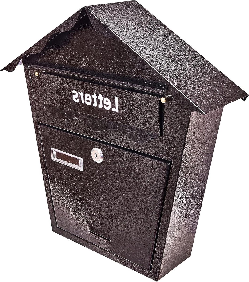 Postdoos - Brievenbus - Veilig post ontvangen - Gemaakt van staal - 36 x 36 cm - Zwart