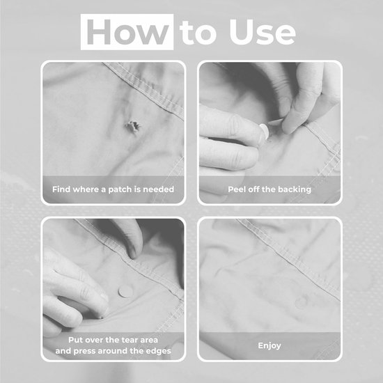 Waterdichte Reparatiestickers voor Kleding en Tenten - Scheurvast Nylon & Polyester Patches (11 stuks) van Merkloos — afbeelding 3