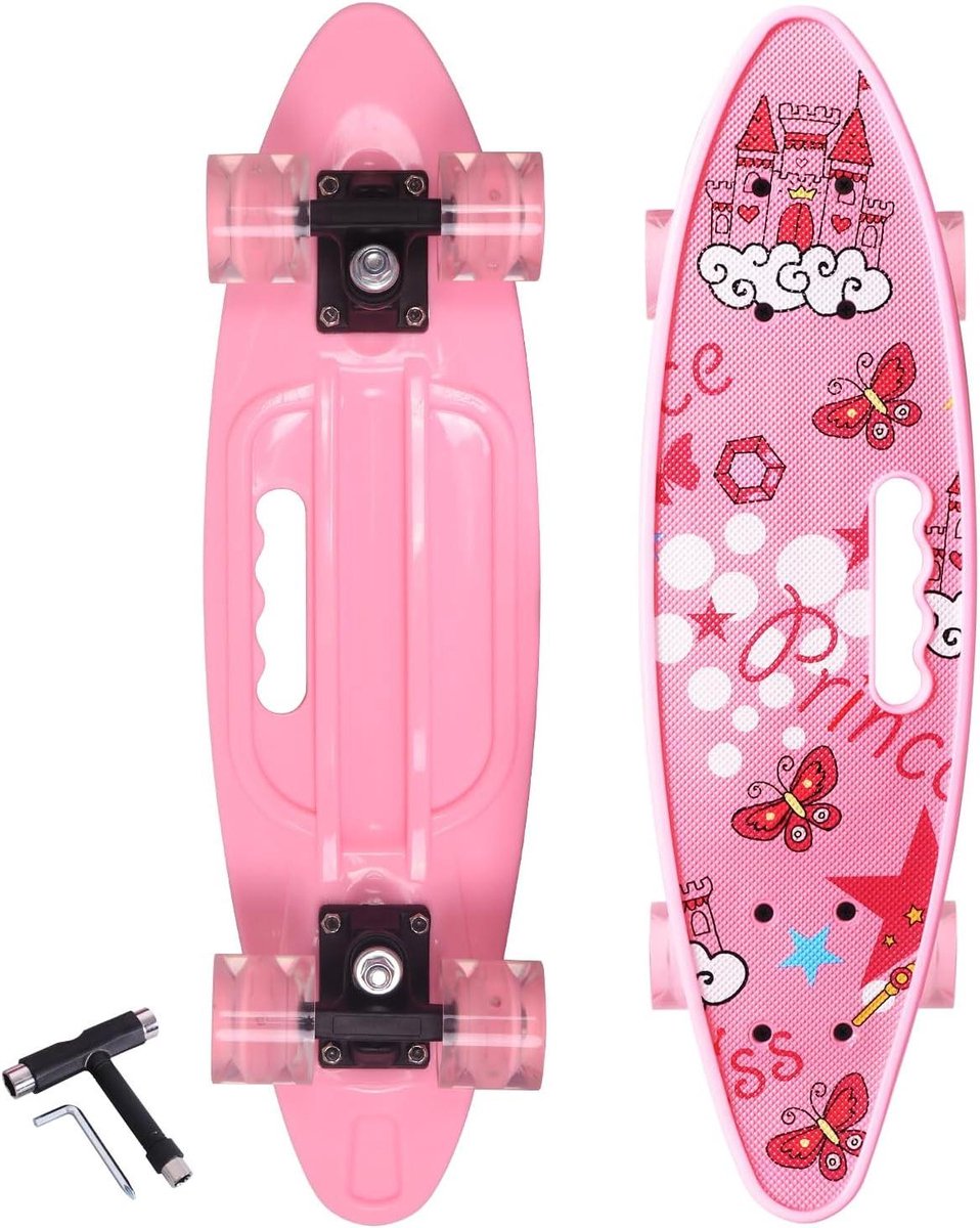 Compleet Skateboard Trick Board Beginners Leren 9-laags Esdoorn Dek 60mm Wielen Kasteel