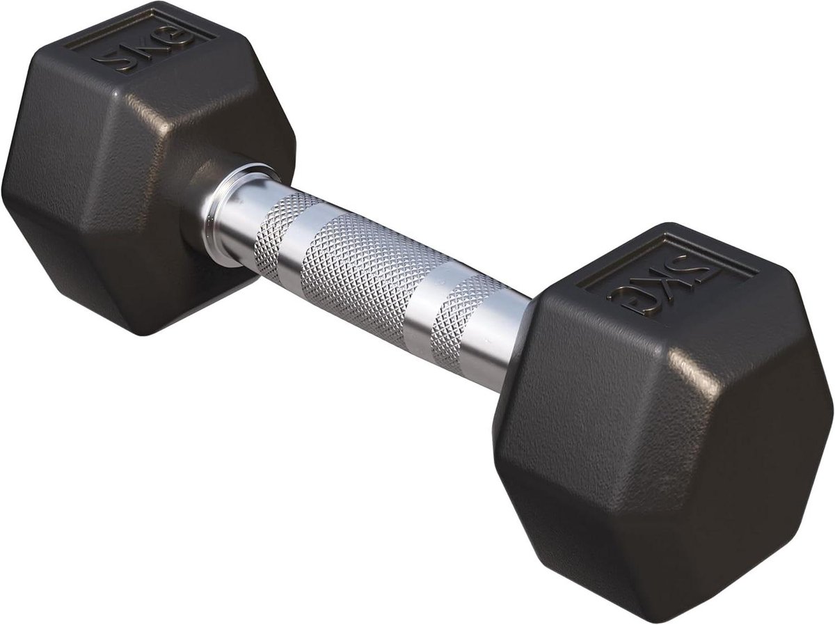 Korte Halters - Dumbbells Gewichten - Krachttraining Thuis - Gekartelde Handgreep - 2-50 kg - Zwart