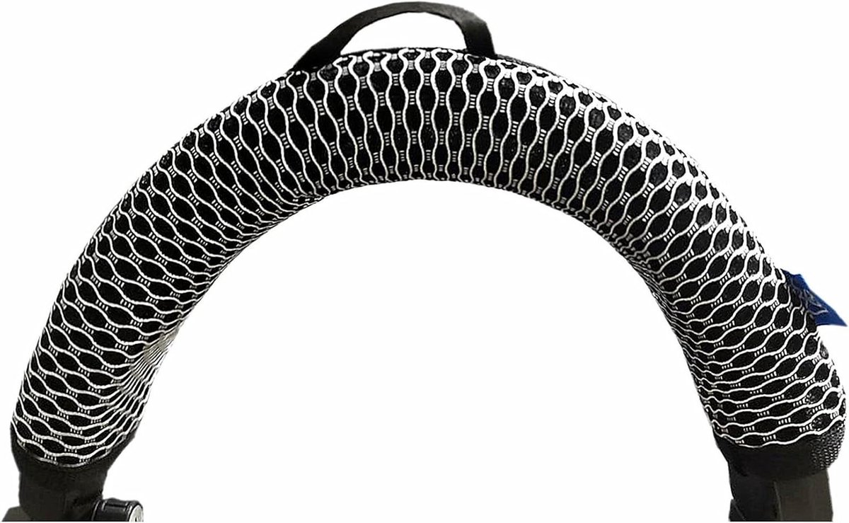 Hoofdband Beschermhoes - Hoofdtelefoon Hoes - Hoofdtelefoon Beschermen - Met Ophangtouw - 12.25 x 11 x 1 cm - Zwart