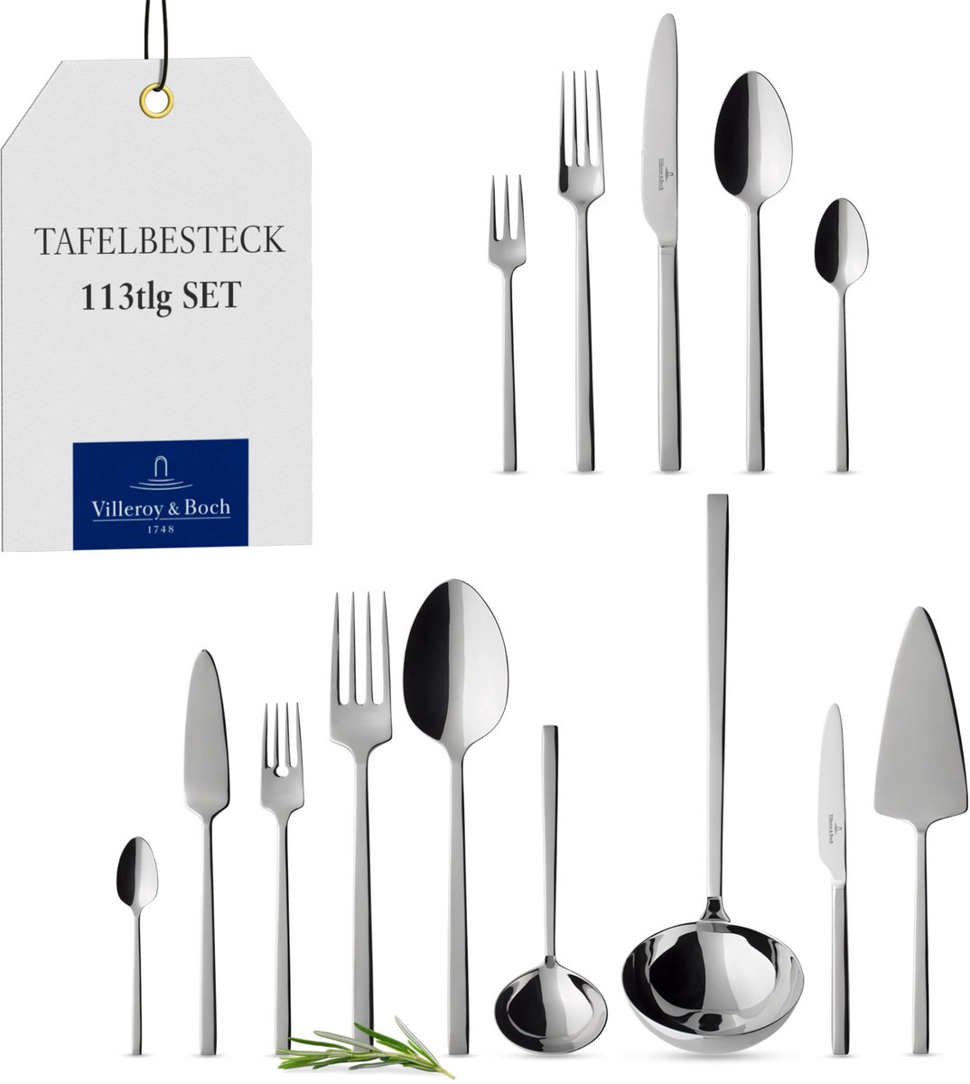 Solidchoice - La Classica Tafelbestekset van 113-delig voor Elegante Tafelsetting