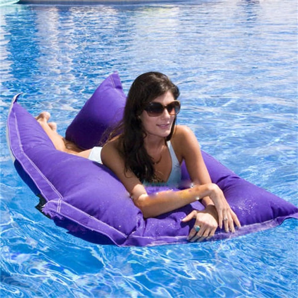 Zitzak Stoel - Drijvend Kussen - Ontspannen op Water - Waterdicht Oxford Doek - 180x140 cm - Paars