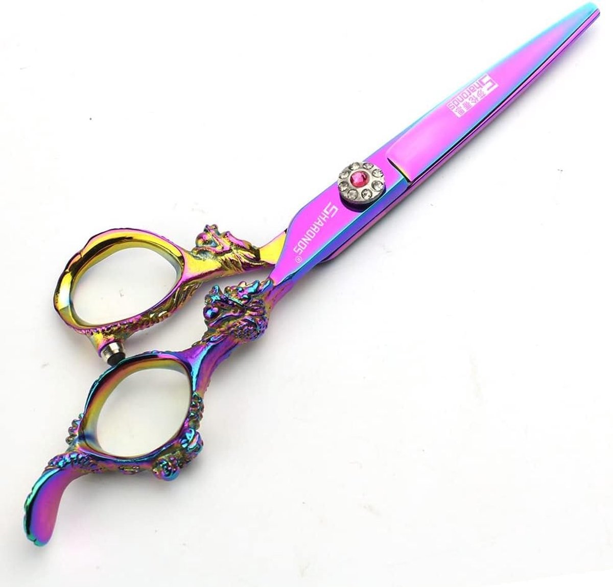 5.5 inch and 6 Inch Purple Hairdressing Scissors Barber Professional Hair Scissors Hand-cutting and Thinning Scissors - ShopVlot