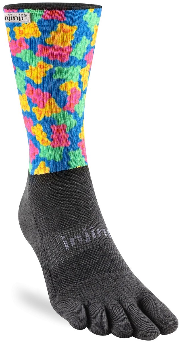 Injinji Trail Midweight Crew - Oranje/Blauw/Groen - 44-47