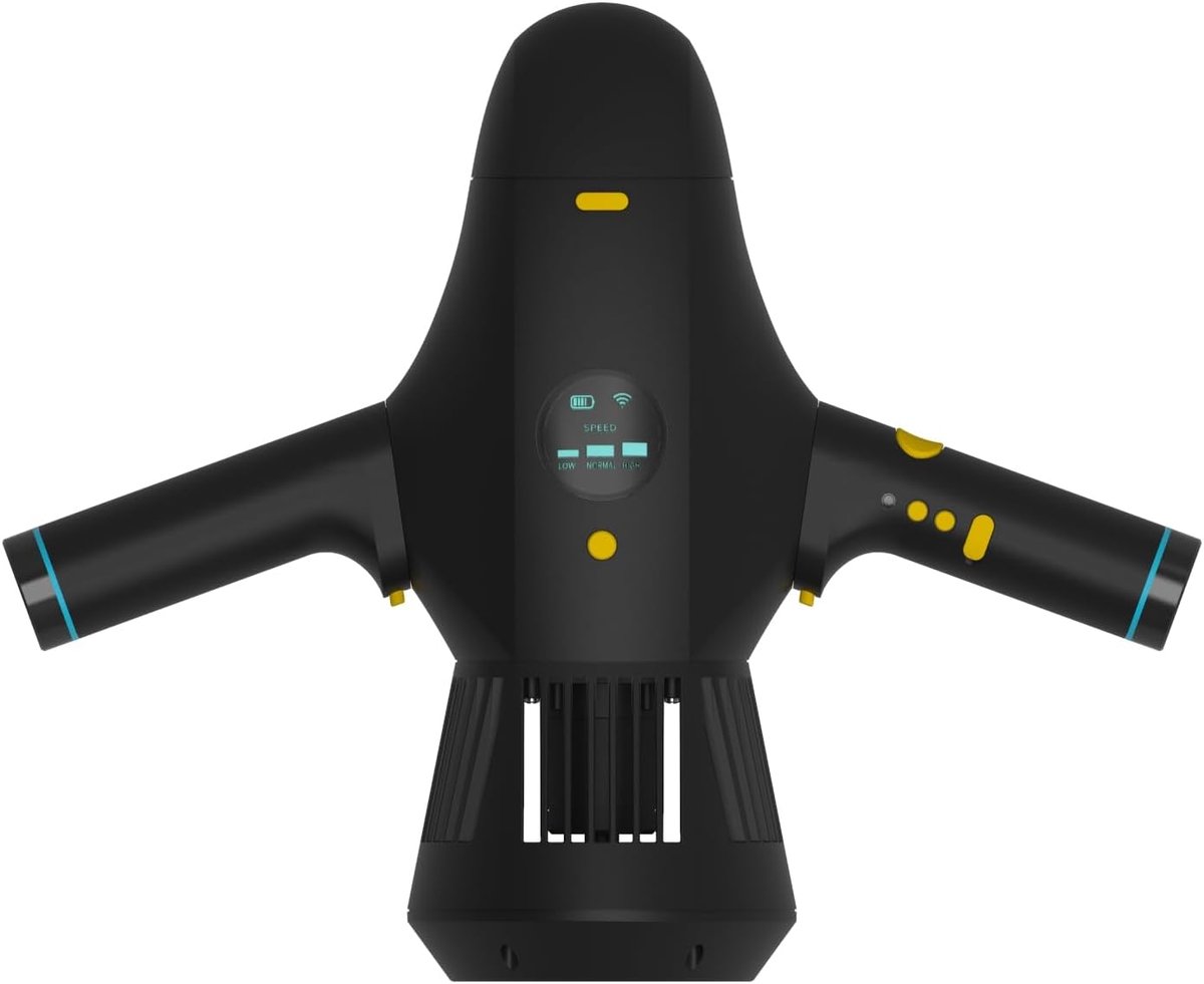 Underwater Sea Telescope, 5Km/h Diving Scooter, Outdoor Submersible Underwater Drive, with Action Camera Holder, LED - ShopVlot